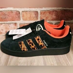 Adidas Women's 10.5 Campus 00's Cheetah JH9767 "Pony Hair" Stripes & Extra Laces